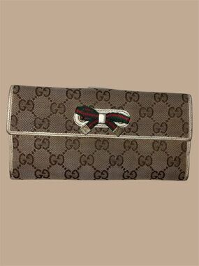 Gucci Princy‎ Bifold Cream and Tan Wallet